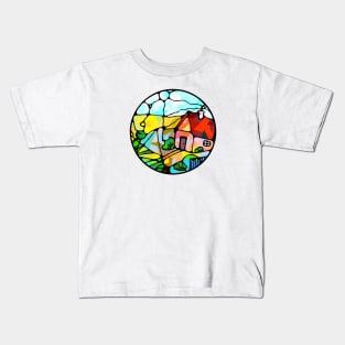 Abstract art landscape Kids T-Shirt